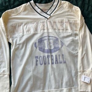 Free People Juniper Long Sleeve Tunic Football Jersey